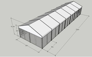 5x5欧式尖顶铝合金篷房 厂家直供展览、婚礼等活动帐篷详解